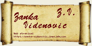 Žanka Videnović vizit kartica